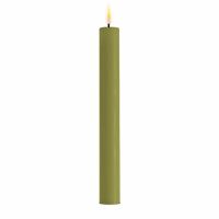 DeluxeHomeart Olive Green LED Dinner Candle D: 2,2 * 24 cm (2 pcs.) 1
