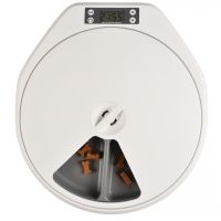 Automatische Eetkom met Timer - 5 maaltijden wit/grijs 3