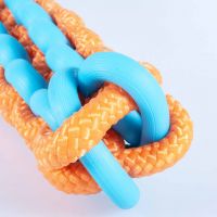 Hondenspeeltje Twisting Tugger blauw/oranje 6