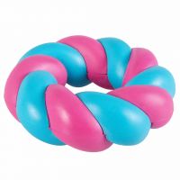 Hondenspeeltje Mallow Ring roze/blauw 1