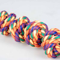 Katoenen touw 6 knopen meerkleurig 3