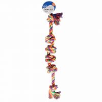 Katoenen touw 6 knopen meerkleurig 2