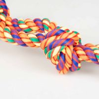 Katoenen touw lus en 4 knopen meerkleurig 3