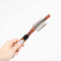 Japandi Duo Slickerborstel met Flexibele Kop Bruin 5