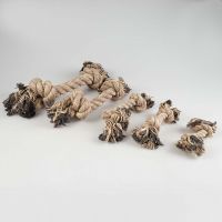 Flossy Touw met 2 Knopen Bruin 1