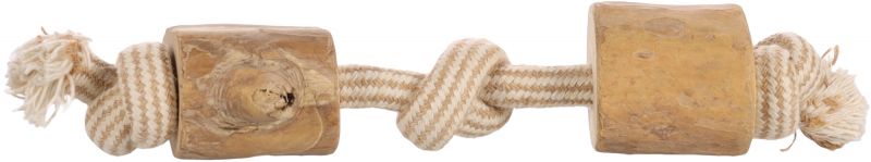 Java Hout 2 Blokken + Touw Bruin M
