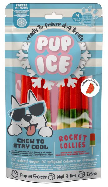 Pup Ice Hondenijsje Raket Watermeloen pak a 2 stuks