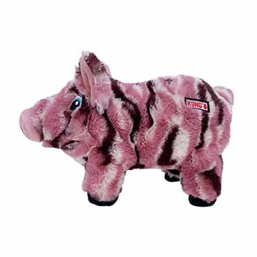 KONG Low Stuff Stripes Pig Meerkleurig