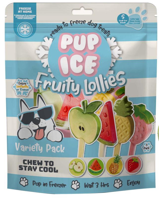 Pup Ice Hondenijs Voordeelpak Fruit Lollie pak a 8 stuks