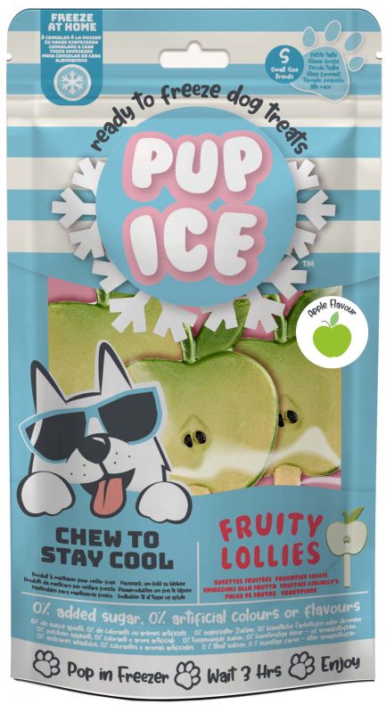 Pup Ice Hondenijsje Fruit Lollie Appel pak a 3 stuks