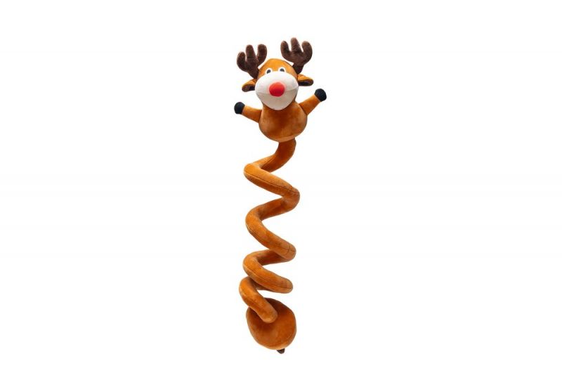 Rendier Spiraal Kerstspeelgoed Pluche Bruin