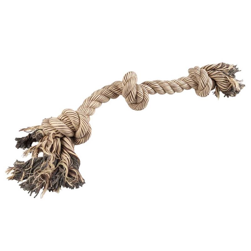 Flossy Touw met 3 Knopen Bruin