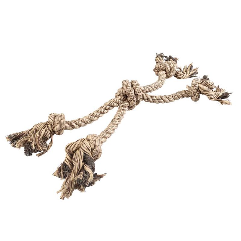 Flossy Kruistouw met 4 Knopen Bruin